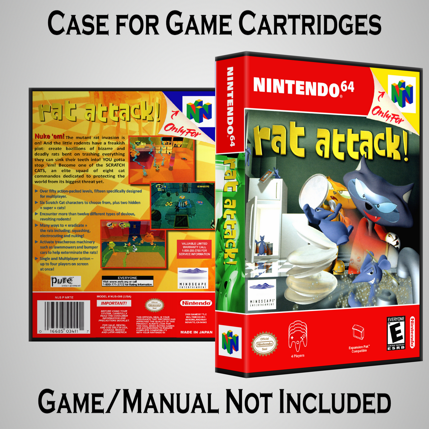 N-Z] Protective Display Case for Nintendo 64 N64 Games - NO GAME